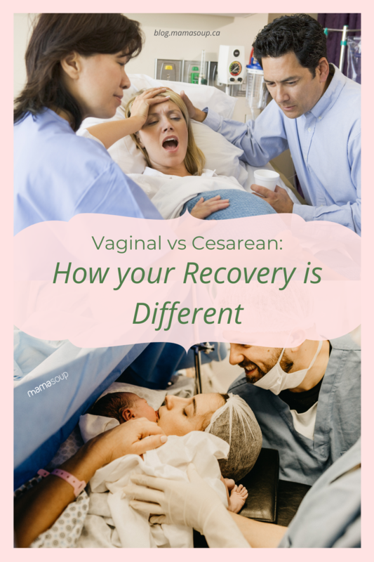 The differences between recovering from a vaginal birth and a cesarean